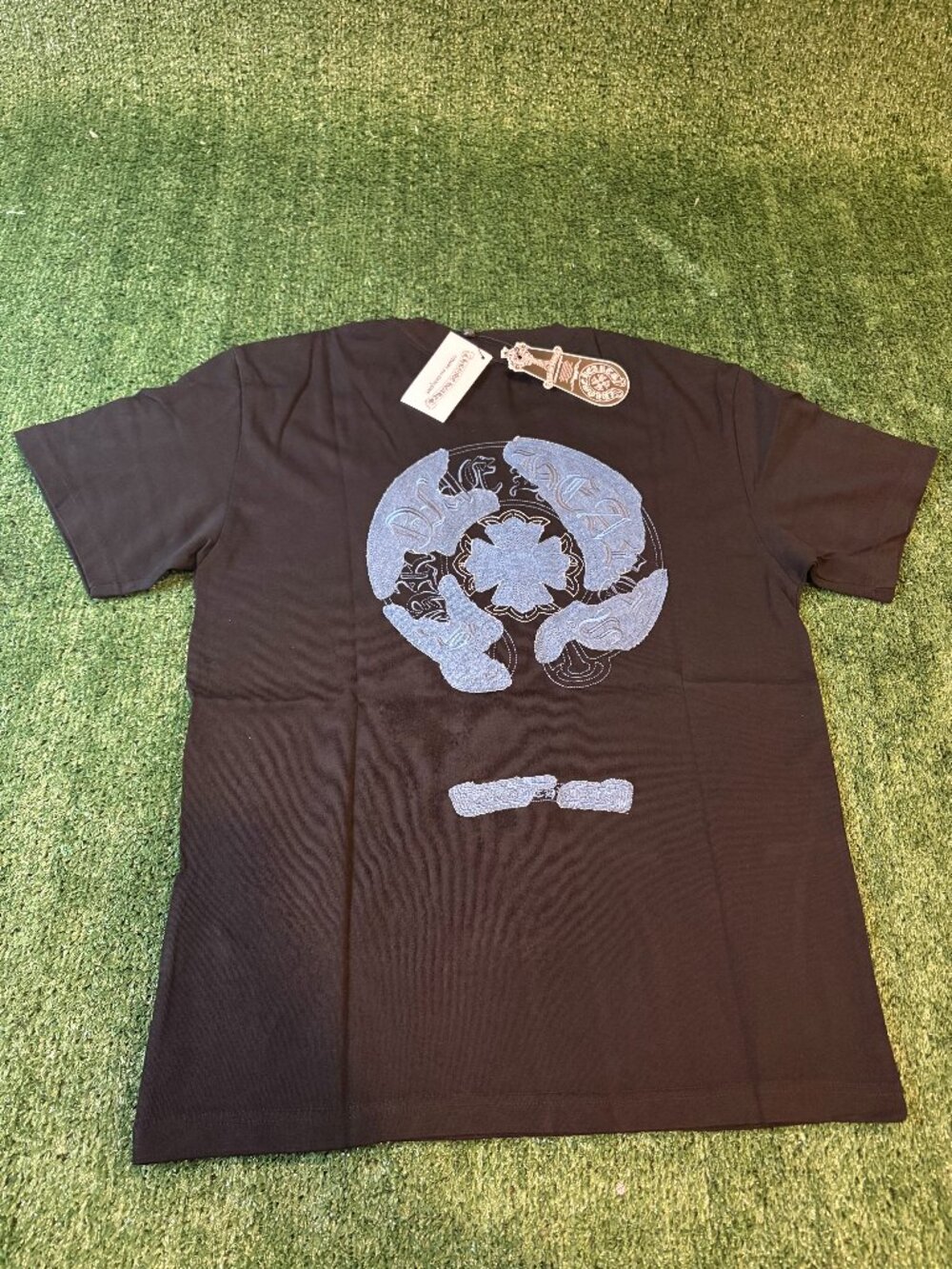 Chrome Hearts Black Floral Cross Graphic T-Shirt NWT